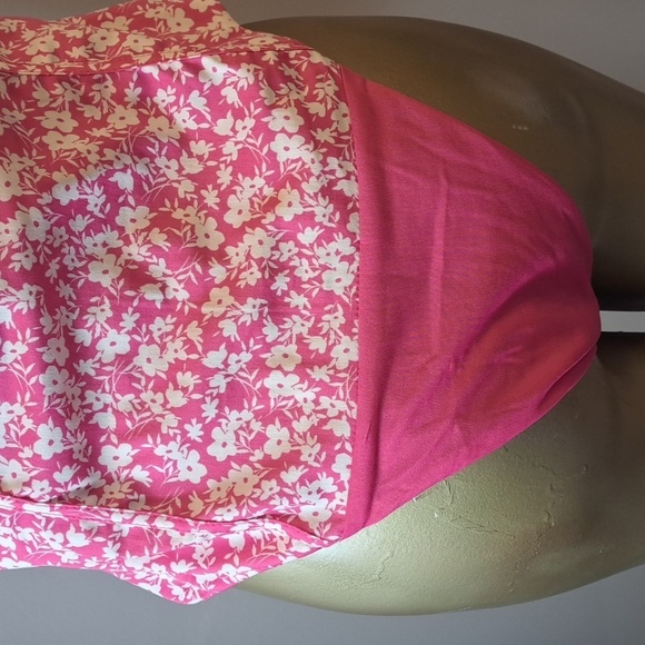 Pink Zara Flowered Print Corset Style Bodysuit - Picture 4 of 7